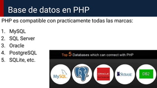 Bases de datos con PHP y PDO | PDF