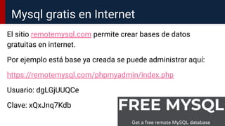 Bases de datos con PHP y PDO | PDF