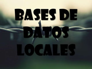 Bases de datos locales | PPTX