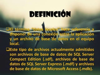 Bases de datos locales | PPTX
