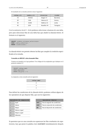 Bases de datos módulo 3 el lenguaje sql | PDF
