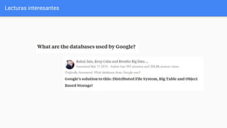 Lecturas interesantes
 