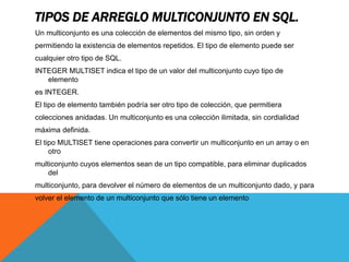 Bases de datos orientado a objetos | PPTX