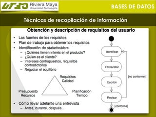 BASES DE DATOS
Técnicas de recopilación de información