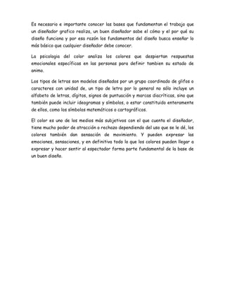 Bases del diseño grafico