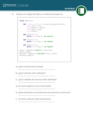 Bases de programacion orientada a objetos | PDF