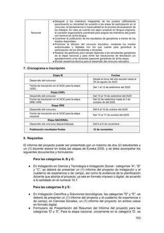 Bases específicas Feria Escolar Nacional de Ciencia y Tecnología Eureka ...