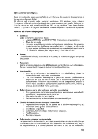 Bases específicas Feria Escolar Nacional de Ciencia y Tecnología Eureka ...
