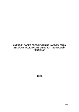 Bases específicas Feria Escolar Nacional de Ciencia y Tecnología Eureka ...