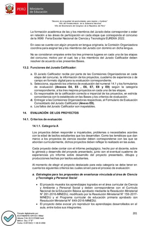 Bases Feria Escolar de Ciencia y Tecnología Eureka 2022 - RVM_N°_083 ...