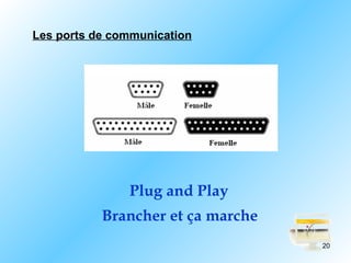 Les ports de communication




               Plug and Play
           Brancher et ça marche
                                   20
 