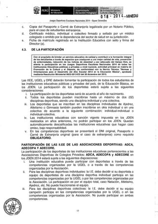 Bases 2014 Juegos Deportivos Escolares Nacionales