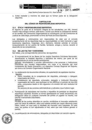 Bases 2014 Juegos Deportivos Escolares Nacionales