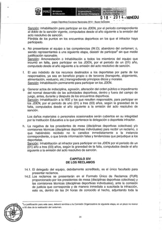 Bases 2014 Juegos Deportivos Escolares Nacionales