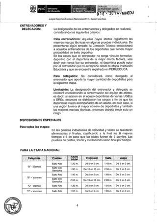 Bases 2014 Juegos Deportivos Escolares Nacionales