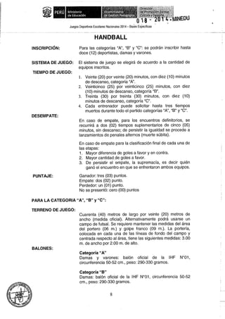 Bases 2014 Juegos Deportivos Escolares Nacionales