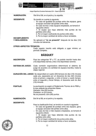 Bases 2014 Juegos Deportivos Escolares Nacionales