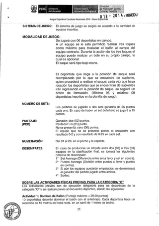 Bases 2014 Juegos Deportivos Escolares Nacionales