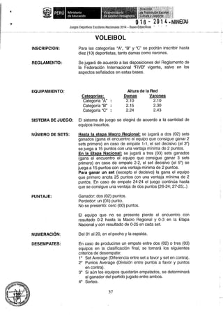 Bases 2014 Juegos Deportivos Escolares Nacionales