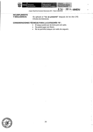 Bases 2014 Juegos Deportivos Escolares Nacionales