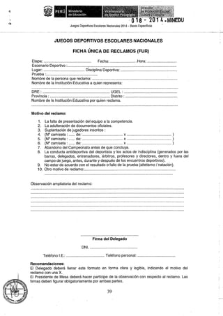 Bases 2014 Juegos Deportivos Escolares Nacionales