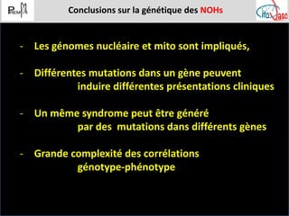 Bases moléculaires des pathologies mitochondriales héréditaires