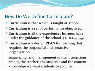 Bases of curriculum planning part 1