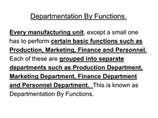 Bases of departmentation : Management | PPTX | Business | Business and ...