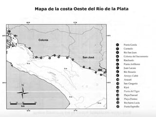 Evolución paleogeográfica y dispersión
de los sedimentos del Río de la Plata
2
permite observar tres zonas dinámicas difer...