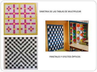 SIMETRIA DE LAS TABLAS DE MULTIPLICAR
FRACTALES Y EFECTOS ÓPTICOS
 
