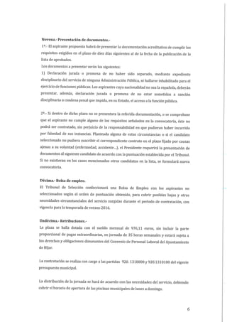 Bases socorristas 2016