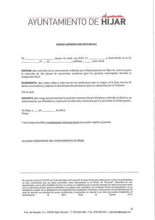 Bases socorristas 2016