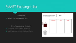 Base ten blocks lesson overview | PPTX