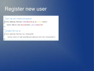 Register new user
 