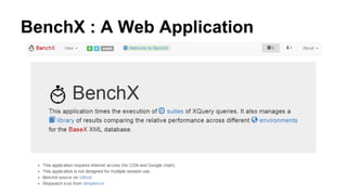 BenchX : A Web Application
 