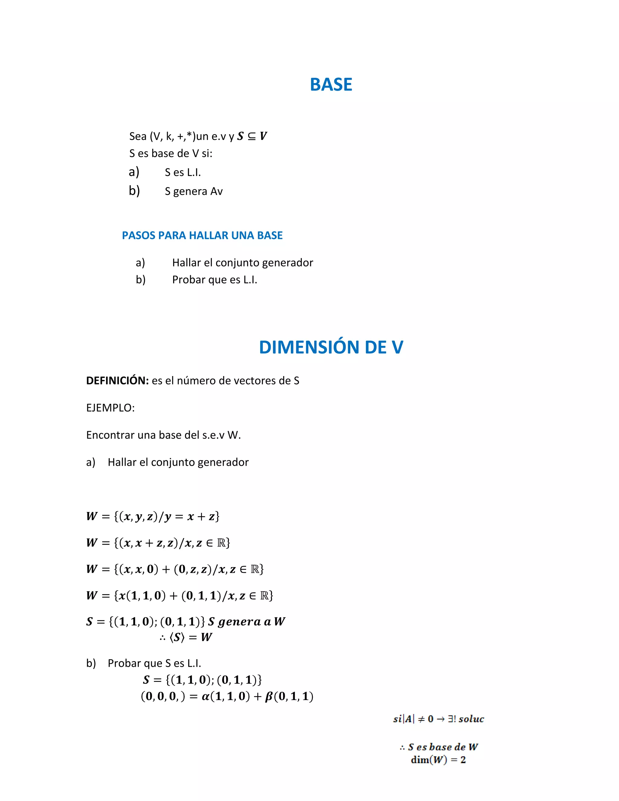 Base y dimension | DOCX