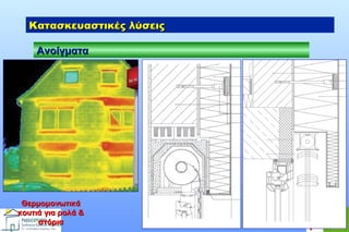 Κατασκευαστικές λύσεις
Ανοίγματα

Θερμομονωτικά
κουτιά για ρολά &
στόρια

 