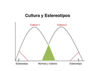 Normas y ValoresEstereotipo Estereotipo
Cultura 1
Cultura y Estereotipos
Cultura 2
 