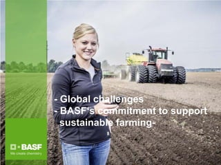 - Global challenges
- BASF‘s commitment to support
sustainable farming-
 