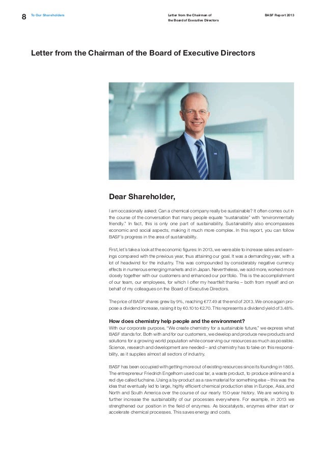 by kpmg letter management BASF Sustainability Report 2013