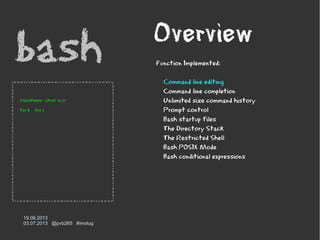 Bash In Theory And In Practice Part One