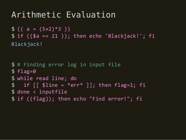 Bash Guide Summary