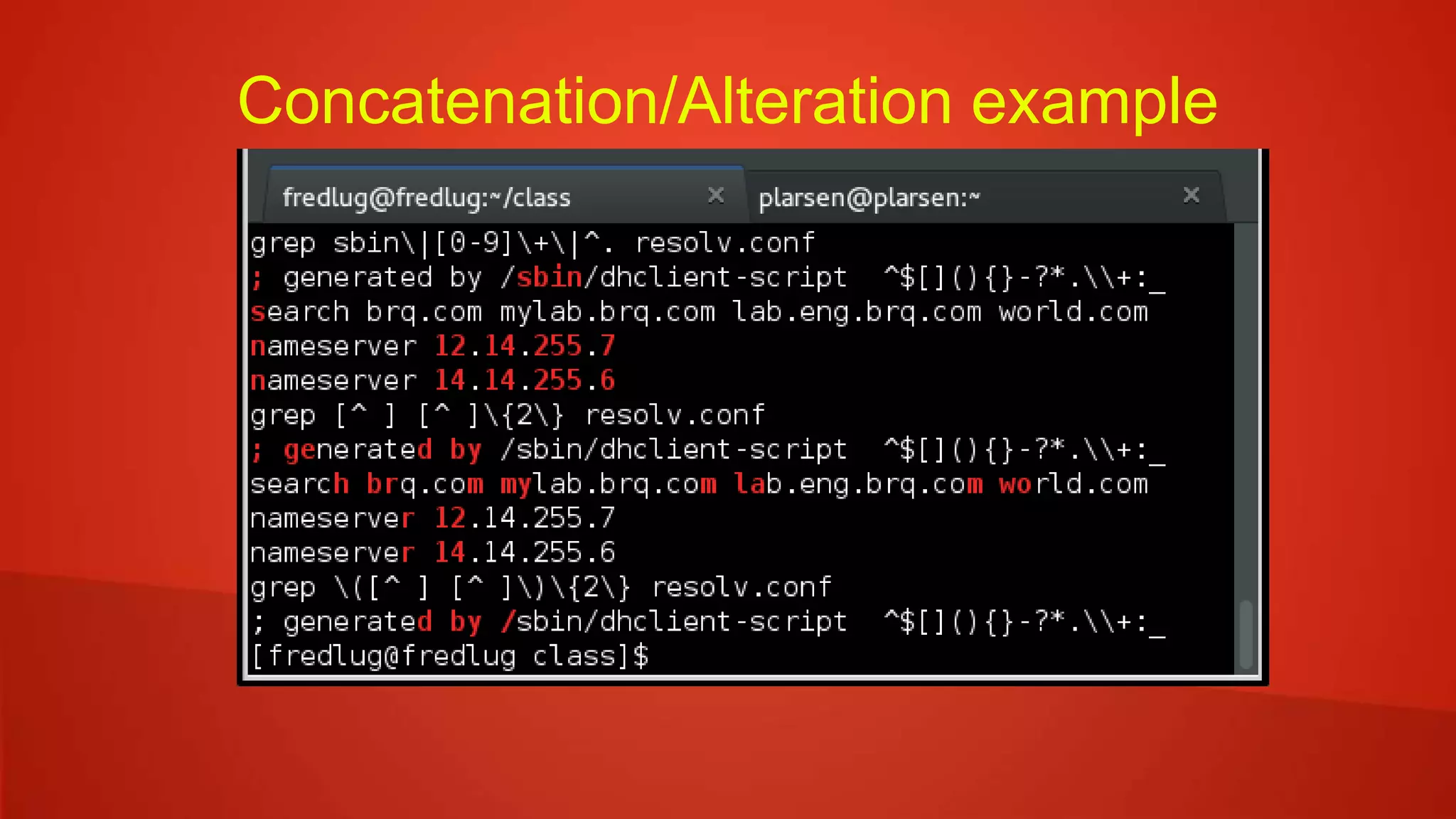 Concatenation/Alteration example
 