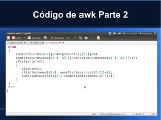 Código de awk Parte 2 