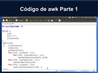 Código de awk Parte 1 