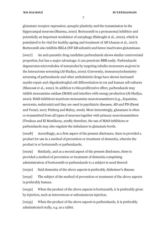 Parbendazole For Use In The Treatment Of Dementia - PCT