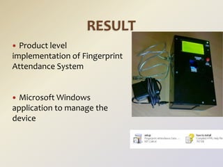 Fingerprint Attendance System - the hand-held device for classroom ...