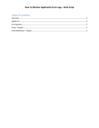 Bash Script - How To Monitor Application Error Logs and Send ...
