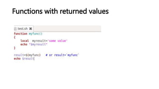 Functions with returned values
 