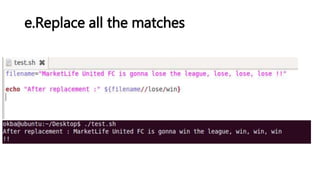 e.Replace all the matches
 